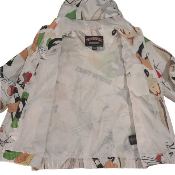 Looney Tunes Character Jacket sz 10/12 Youth Members Only Hooded Windbreaker - Picture 2 of 8
